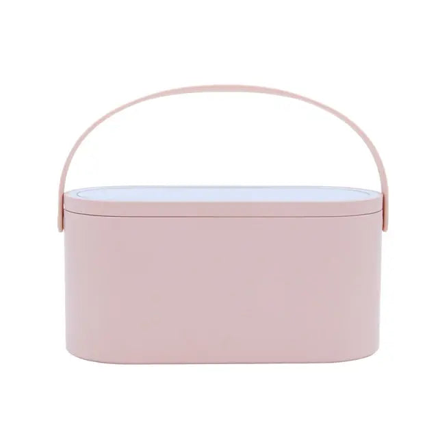 Portable Makeup Vanity Case with Mirror & LED Lighting