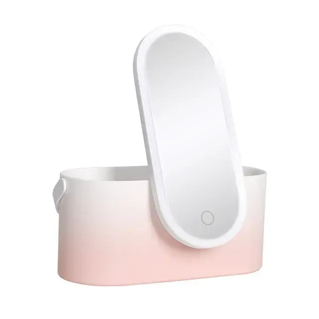 Portable Makeup Vanity Case with Mirror & LED Lighting