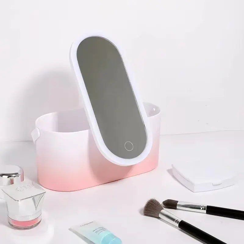 Portable Makeup Vanity Case with Mirror & LED Lighting